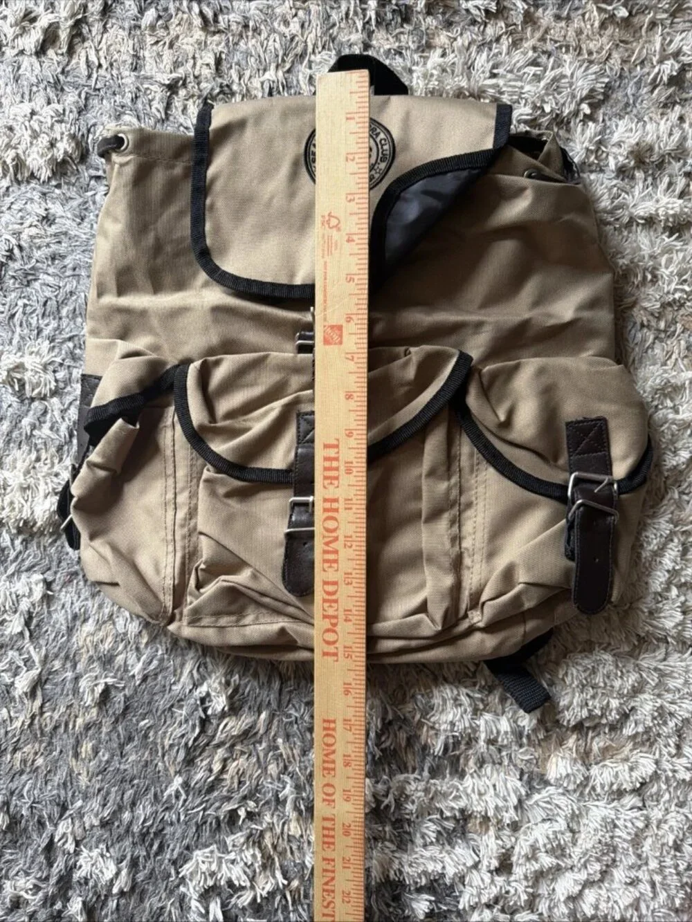 VTG SC Seal Of The Sierra Club Sand Tan Back Pack Utility Pockets 90s
